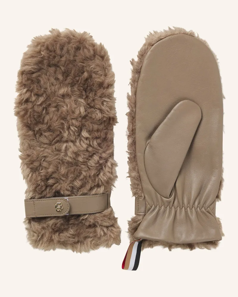 HUGO BOSS Lederhandschuhe YOSIE-F-SH Braun