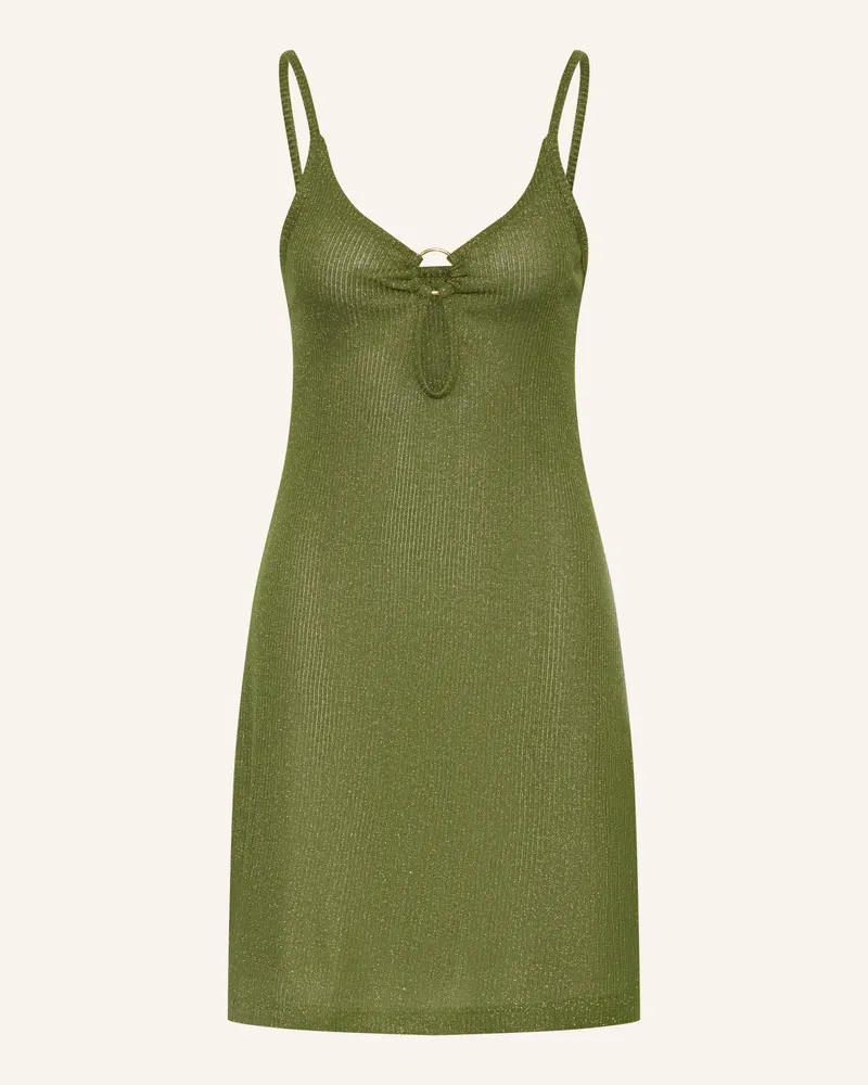 Banana Moon Strandkleid Nymis Goldenrib Mit Glitzergarn gruen Grün