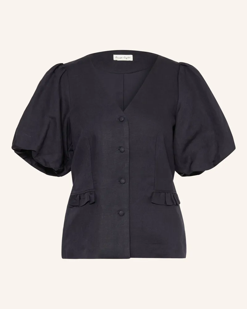 Phase Eight Bluse Audrey Mit Leinen Und Rüschen blau Dunkelblau