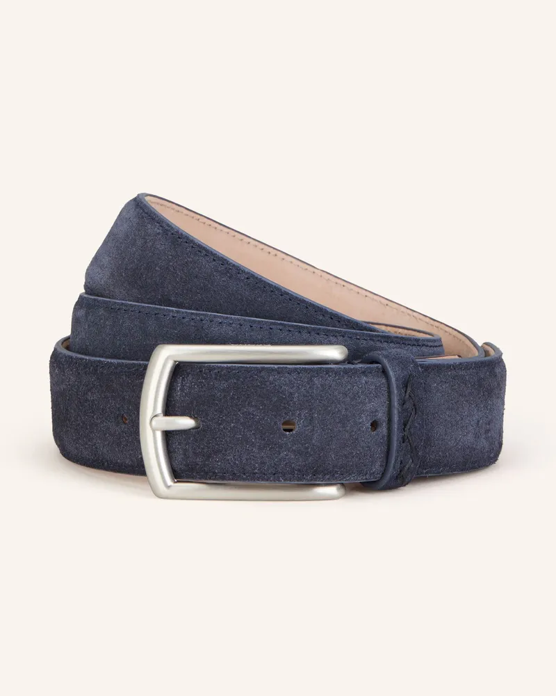 Ermenegildo Zegna Ledergürtel blau Dunkelblau