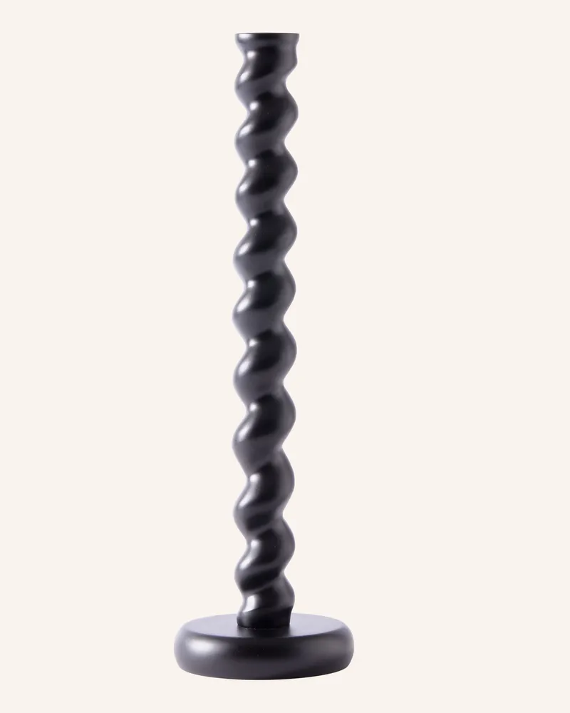 POLSPOTTEN Kerzenhalter Twister Xl schwarz Schwarz
