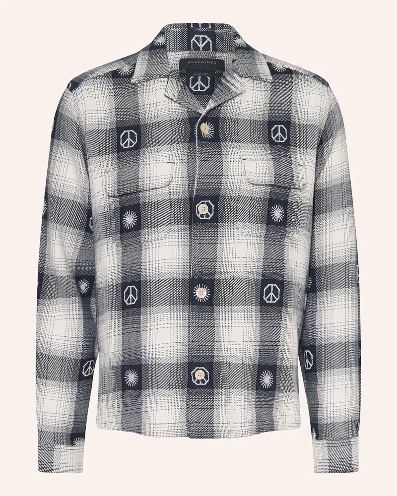 AllSaints Hemd CASTOR Boxy Fit Dunkelblau