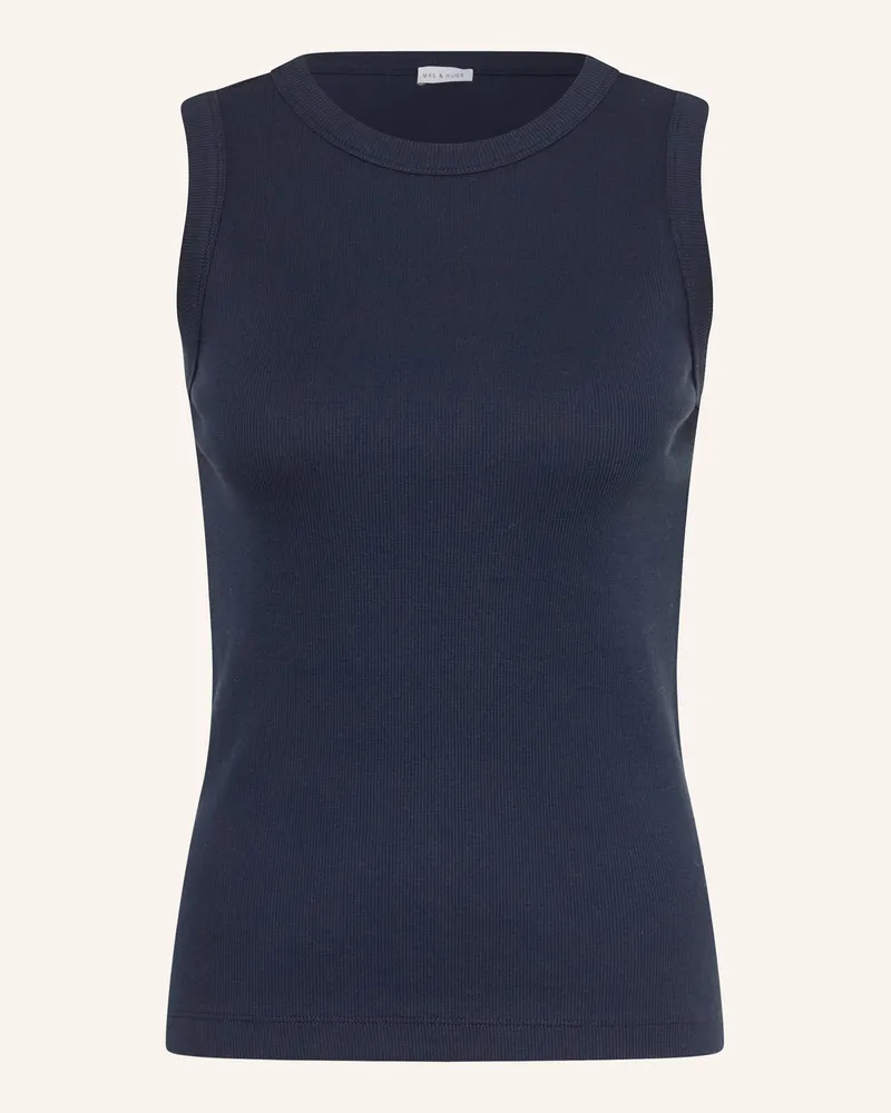 Mrs & HUGS Top blau Dunkelblau