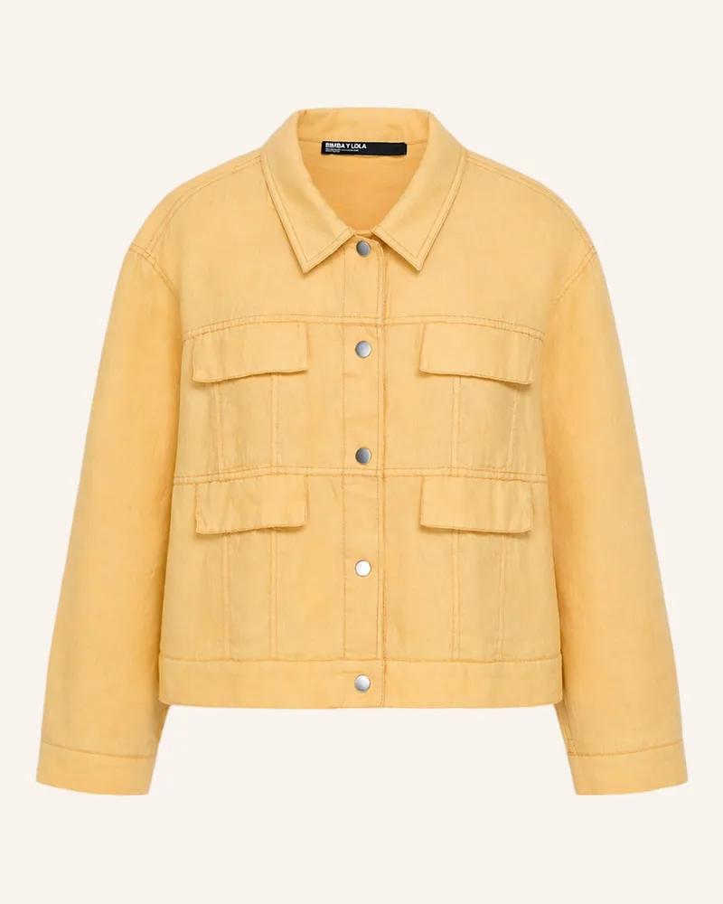 BIMBA Y LOLA Leinenjacke gelb Gelb