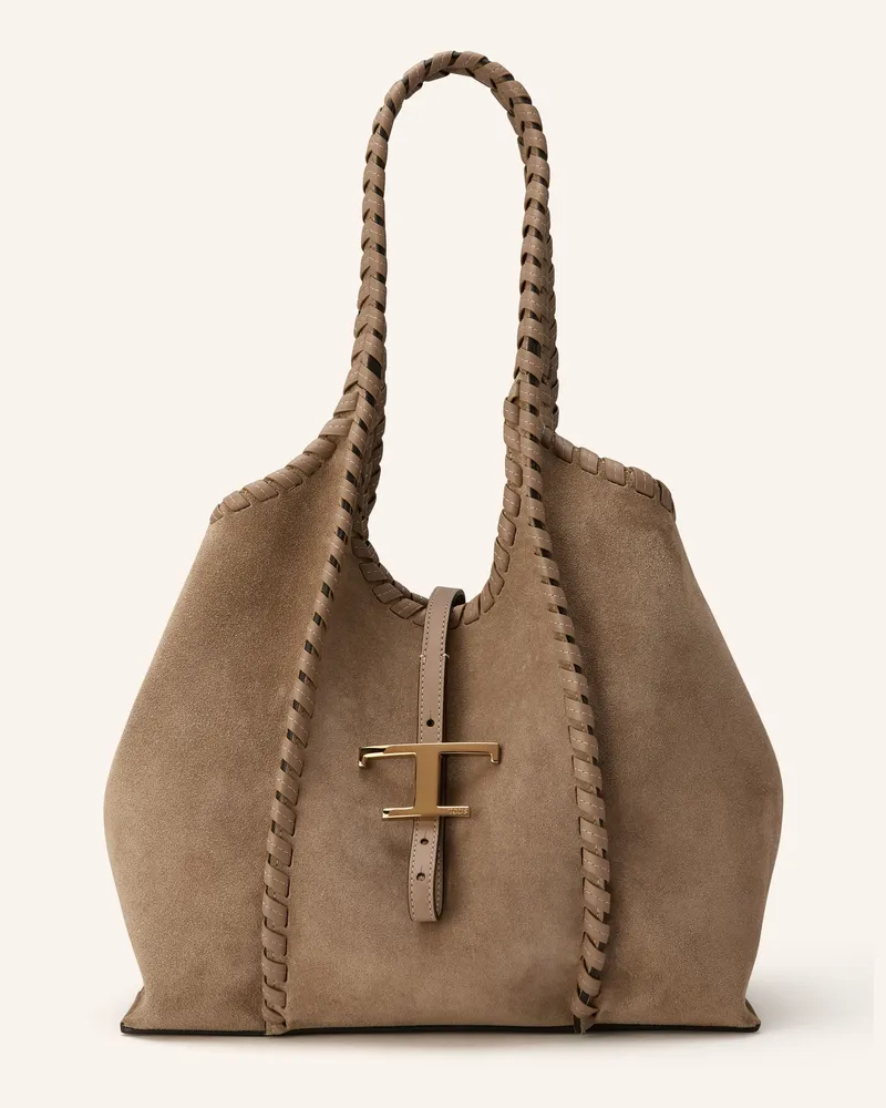 TOD'S Shopper Mit Pouch braun Taupe