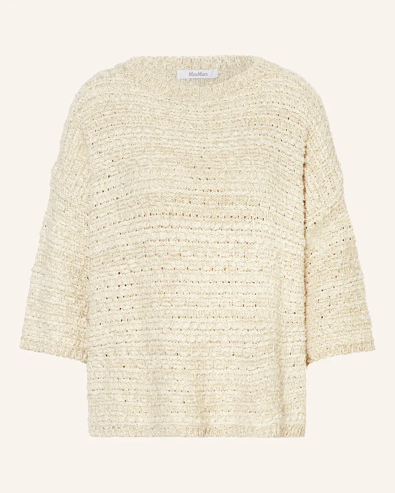 Max Mara Pullover ARDA mit Glitzergarn und 3/4-Arm Creme