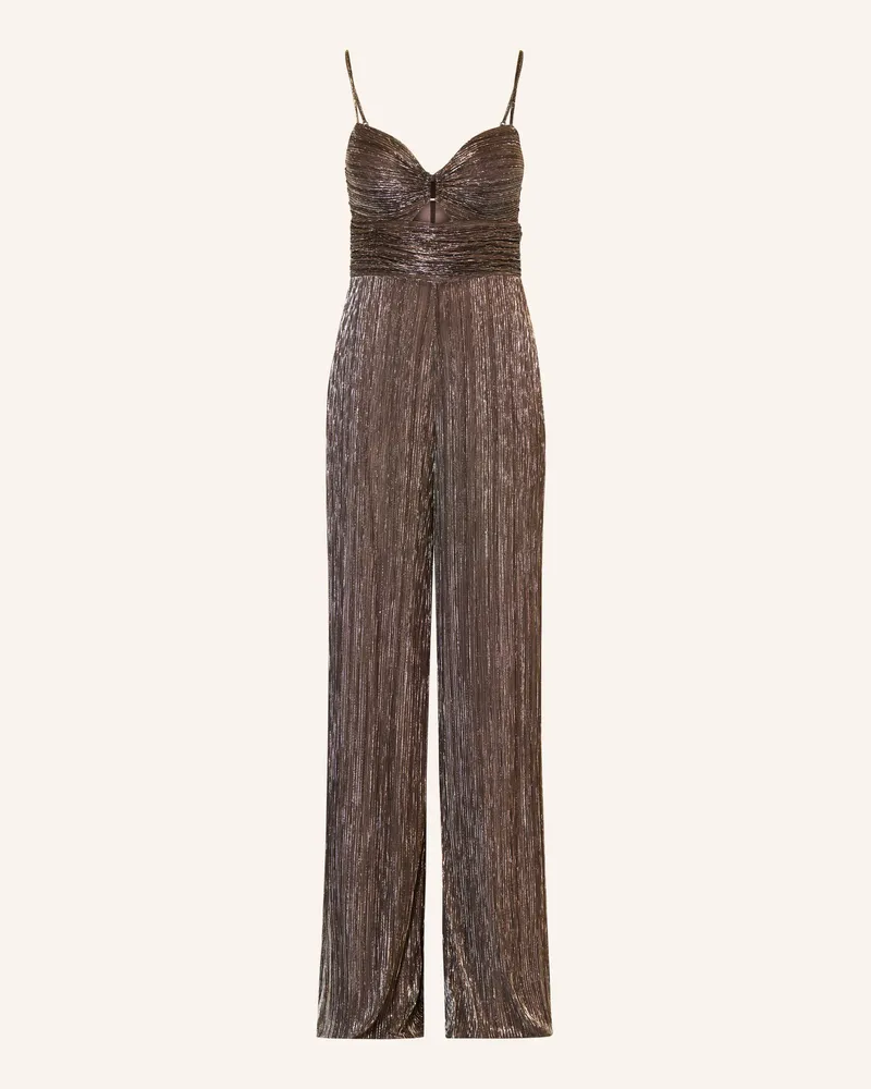 Vera Mont Jumpsuit Mit Glitzergarn braun Dunkelbraun