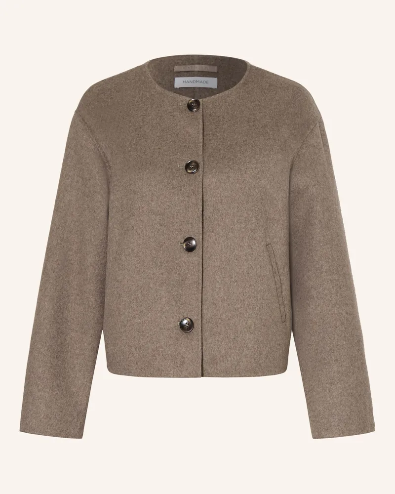 COMMA Kastenjacke beige Taupe