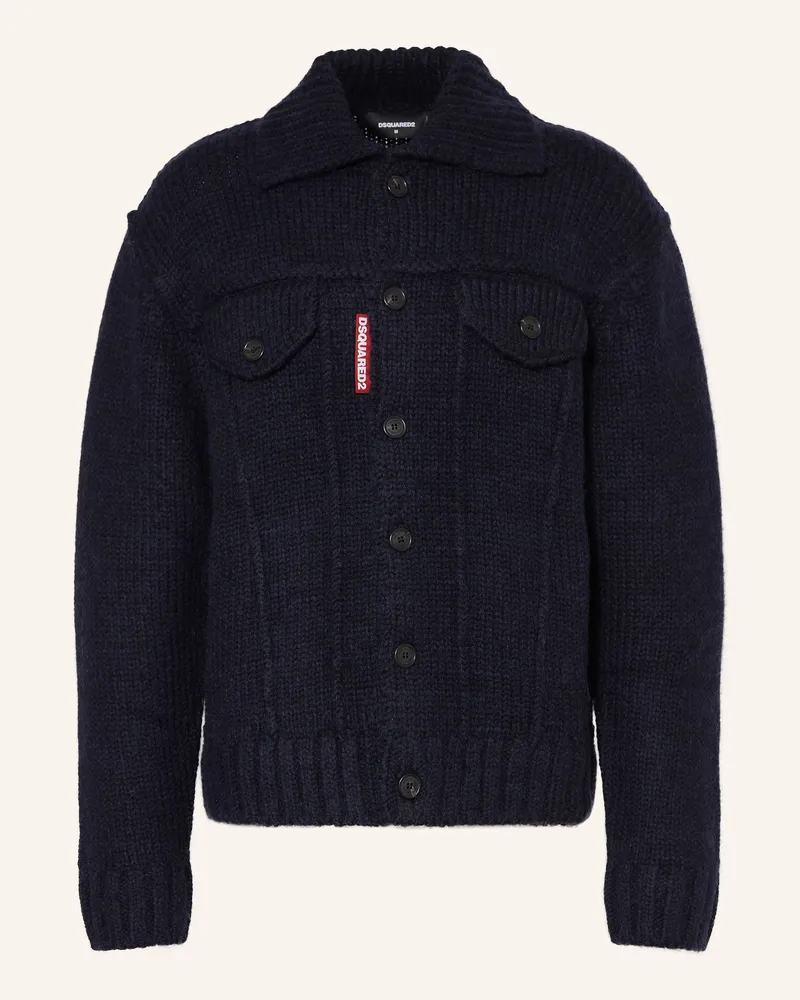 Dsquared2 Strickjacke JEAN Dunkelblau