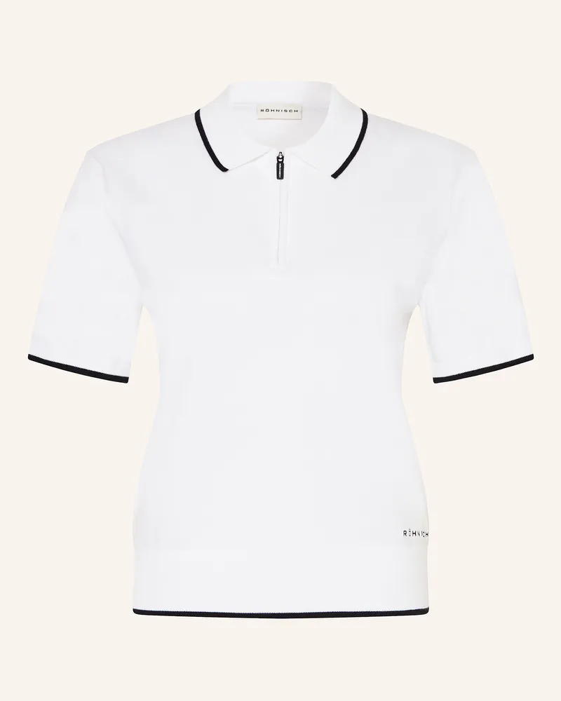 Röhnisch Strick-Poloshirt Weiss