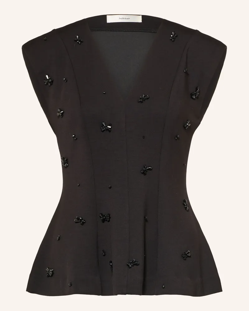 InWear Blusentop Bayaiw Vincent Mit Schmucksteinen schwarz Schwarz