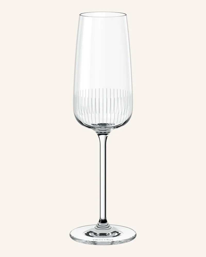 Villeroy & Boch Sekt-/Champagnerglas, Set 4tlg. Afina transparent Weiss