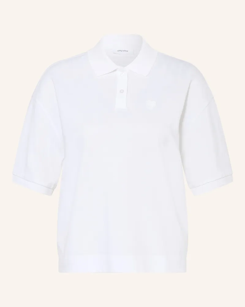 Darling Harbour Piqué-Poloshirt weiss White