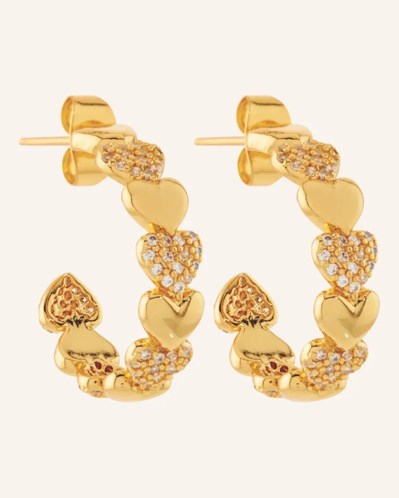 CRYSTAL HAZE Creolen Habibi Hoops By Glambou gold Gold