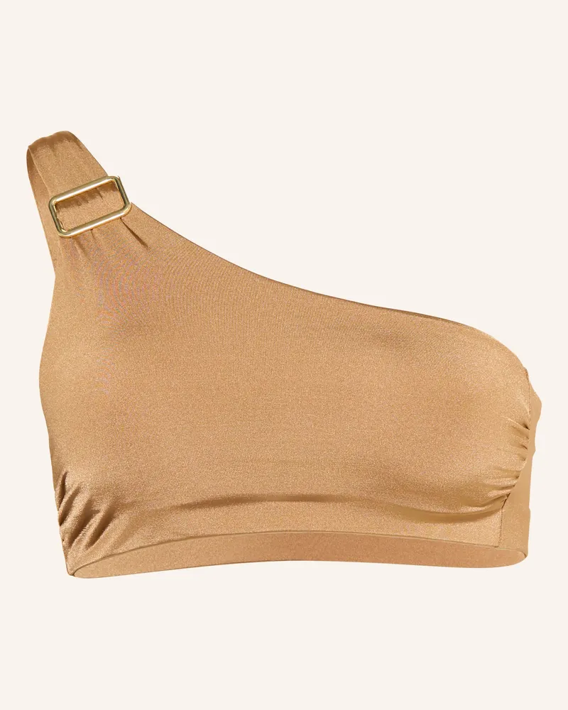 Max Mara One-Shoulder-Bikini-Top Alisia beige Camel