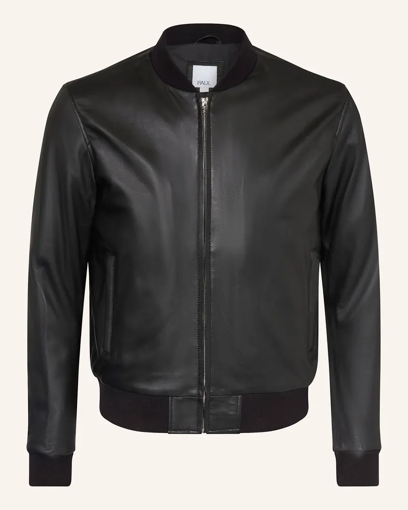 paul Lederjacke Schwarz