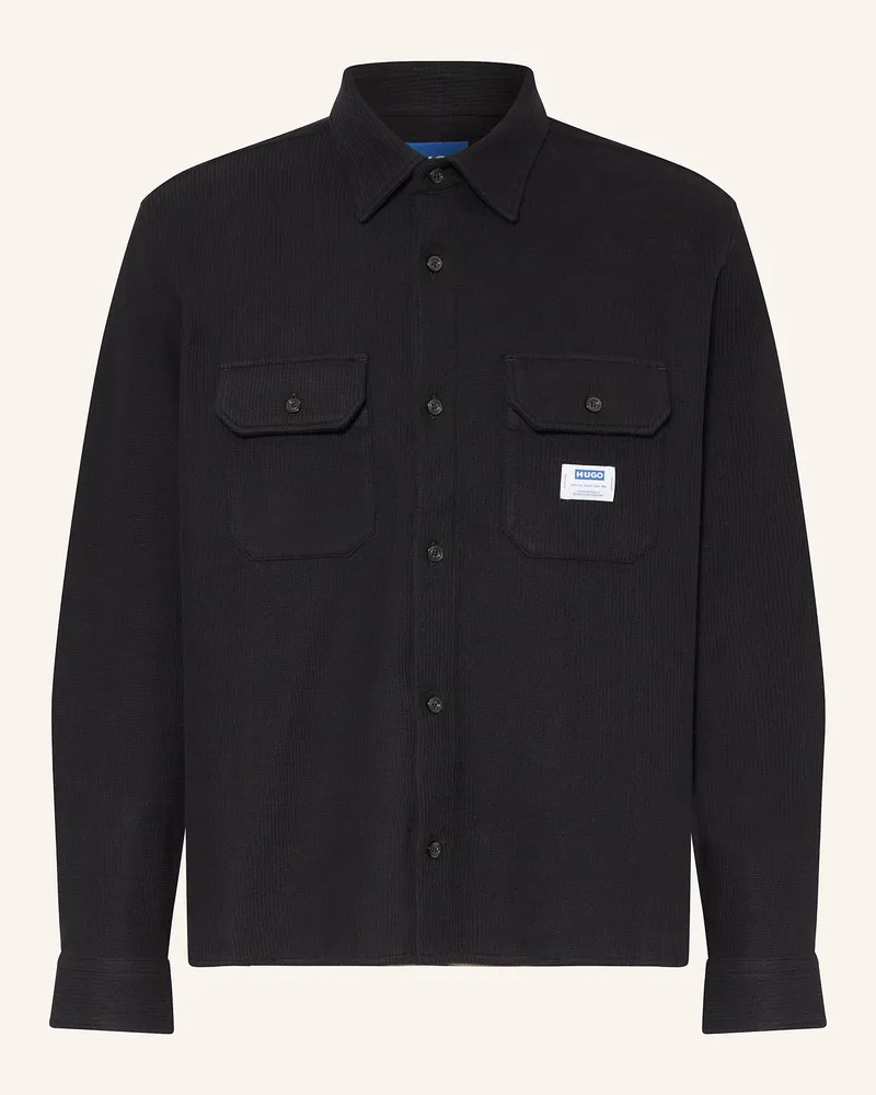 HUGO BOSS Overshirt Ekynone schwarz Schwarz