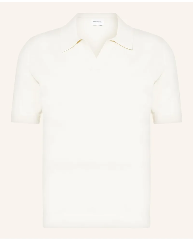 Norse Projects Strick-Poloshirt LEIF mit Leinen Weiss