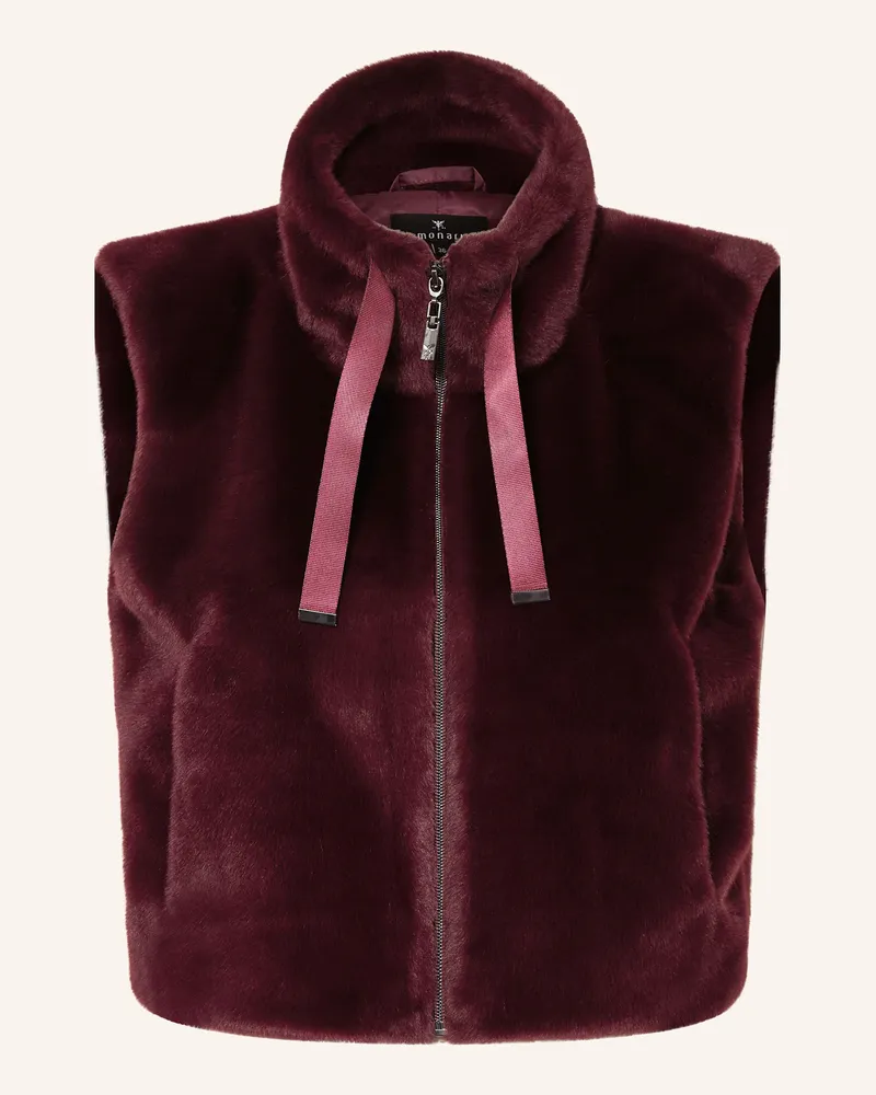 monari Kunstfell-Weste rot Dunkelrot