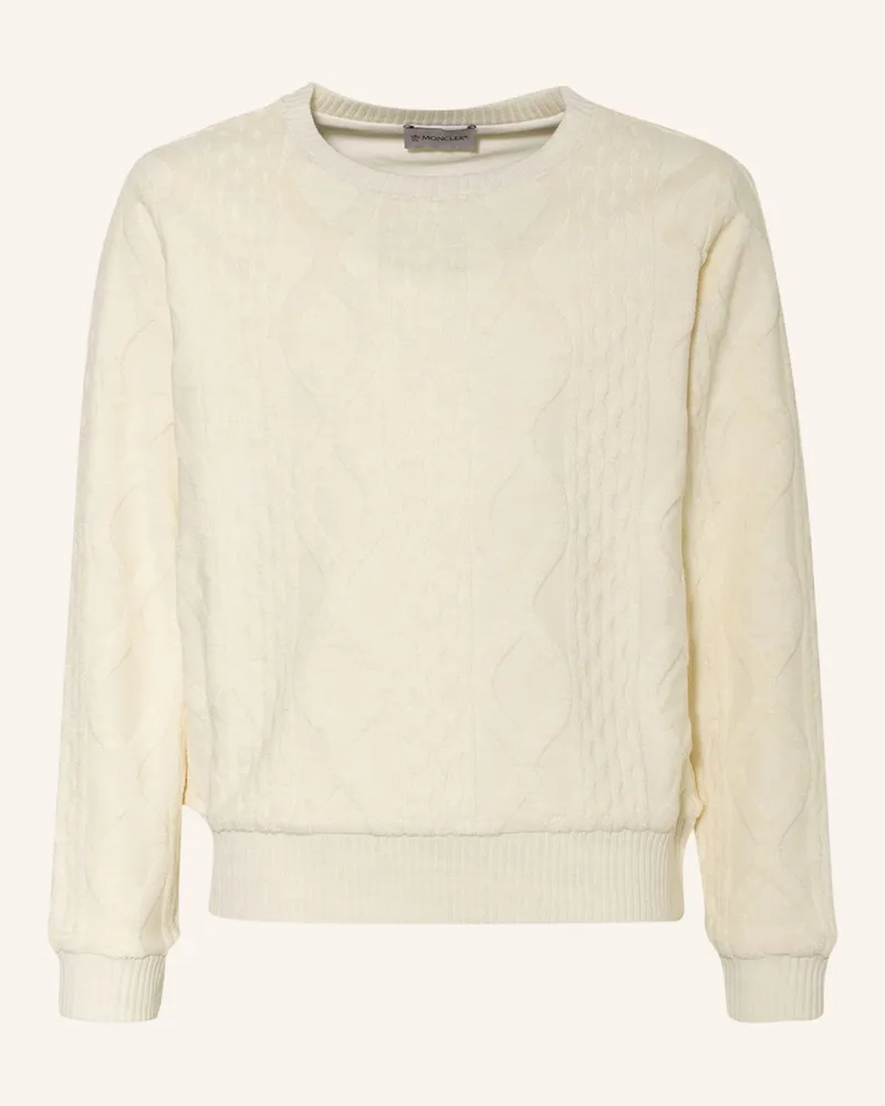 Moncler Frottee-Sweatshirt Ecru