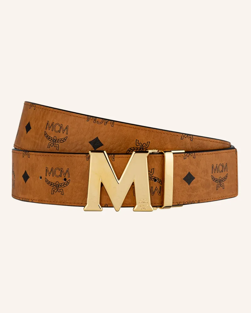 MCM Gürtel CLAUS zum Wenden Cognac
