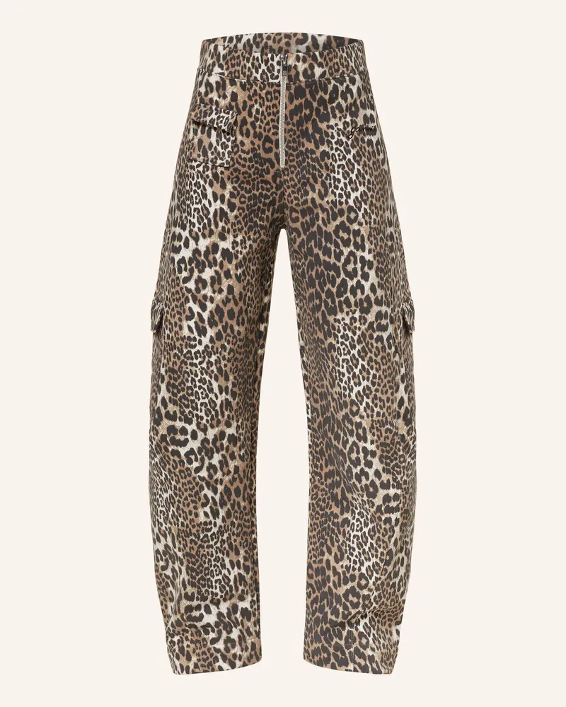 Ganni Cargohose Braun