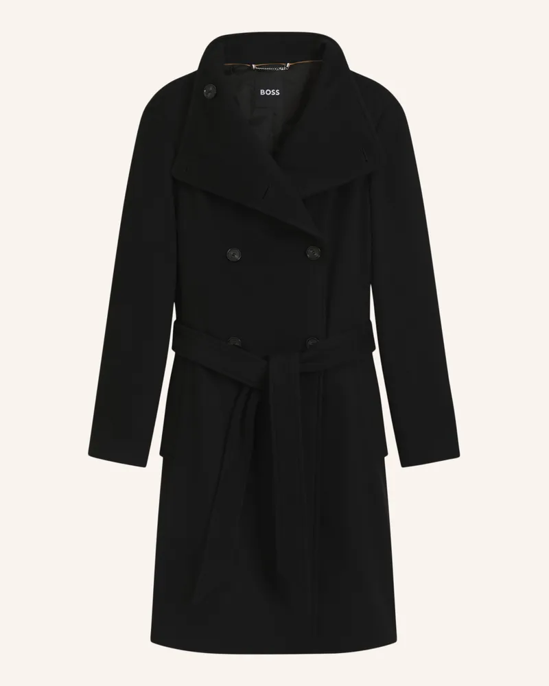 HUGO BOSS Klassischer Mantel CEDANDY1_IN Regular Fit Schwarz