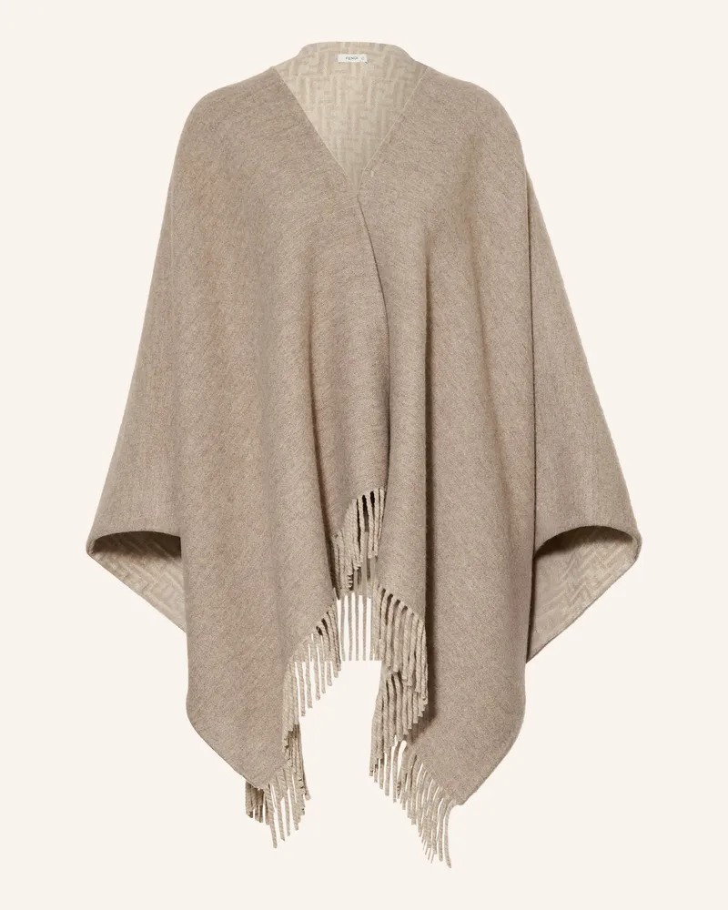 Fendi Cape Mit Cashmere grau Grau
