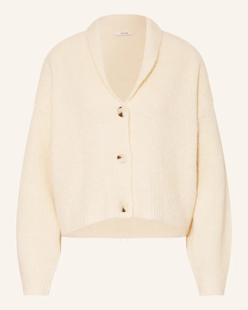 OPUS Strickjacke Dusena weiss Ecru