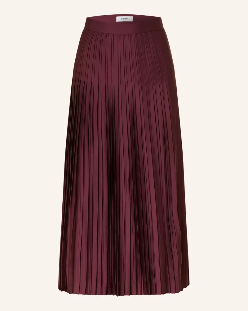 Reiss Plisseerock SAVANNAH Dunkelrot