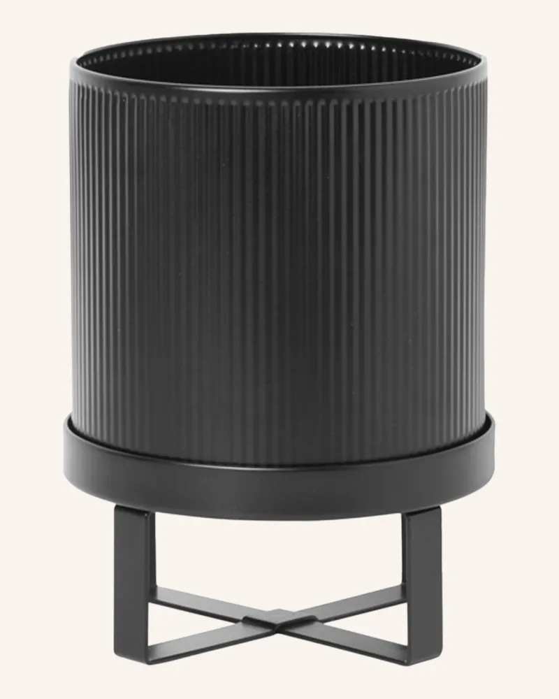 ferm LIVING Blumentopf Bau Small schwarz Schwarz
