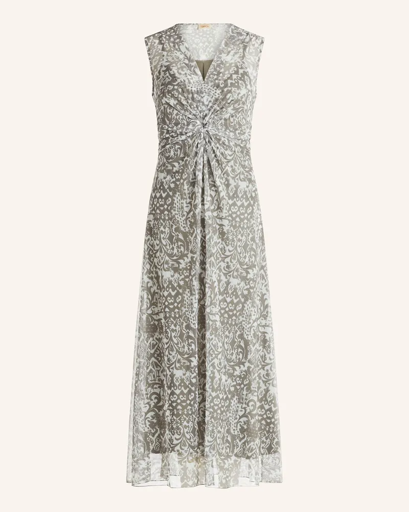 Cartoon Mesh-Kleid Weiss