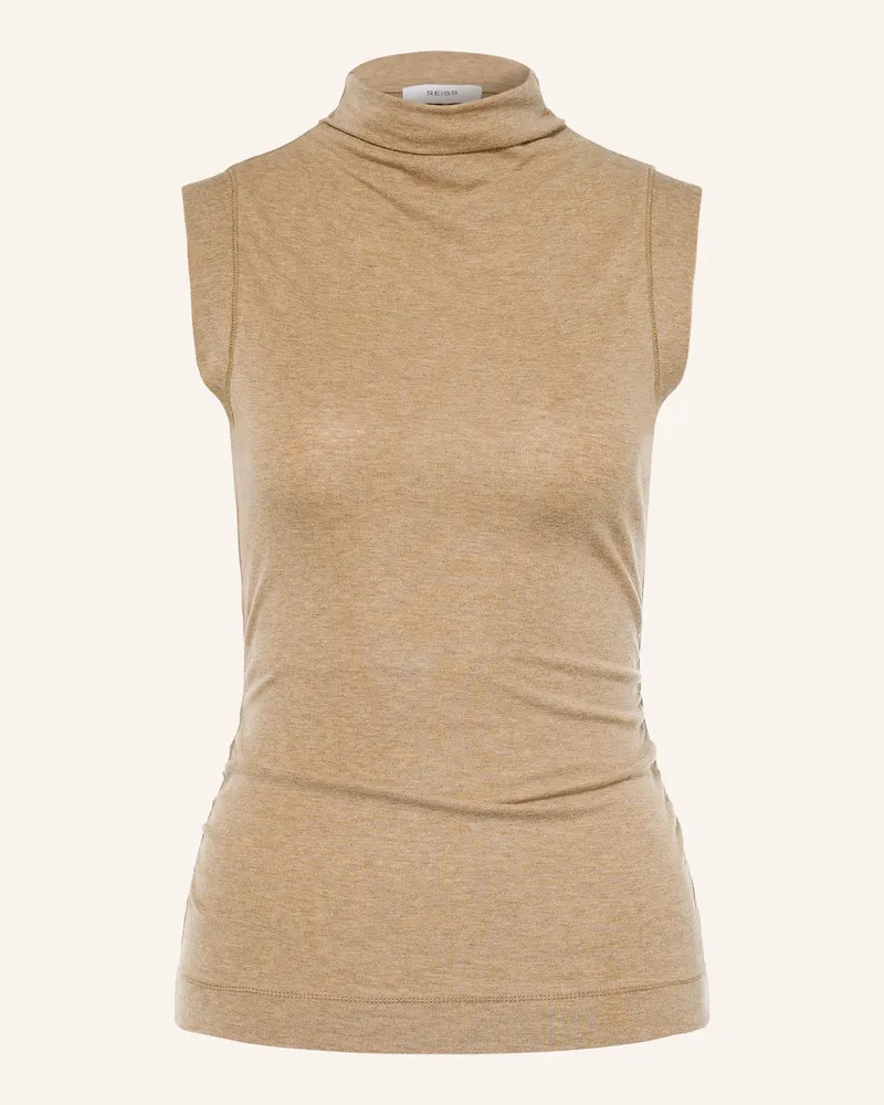 Reiss Top Hattie beige Hellbraun