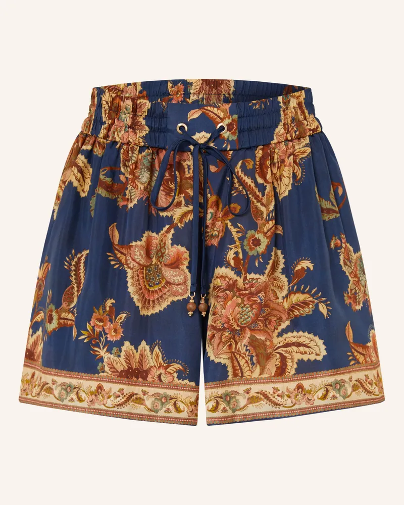 Zimmermann Seidenshorts Aster blau Dunkelblau