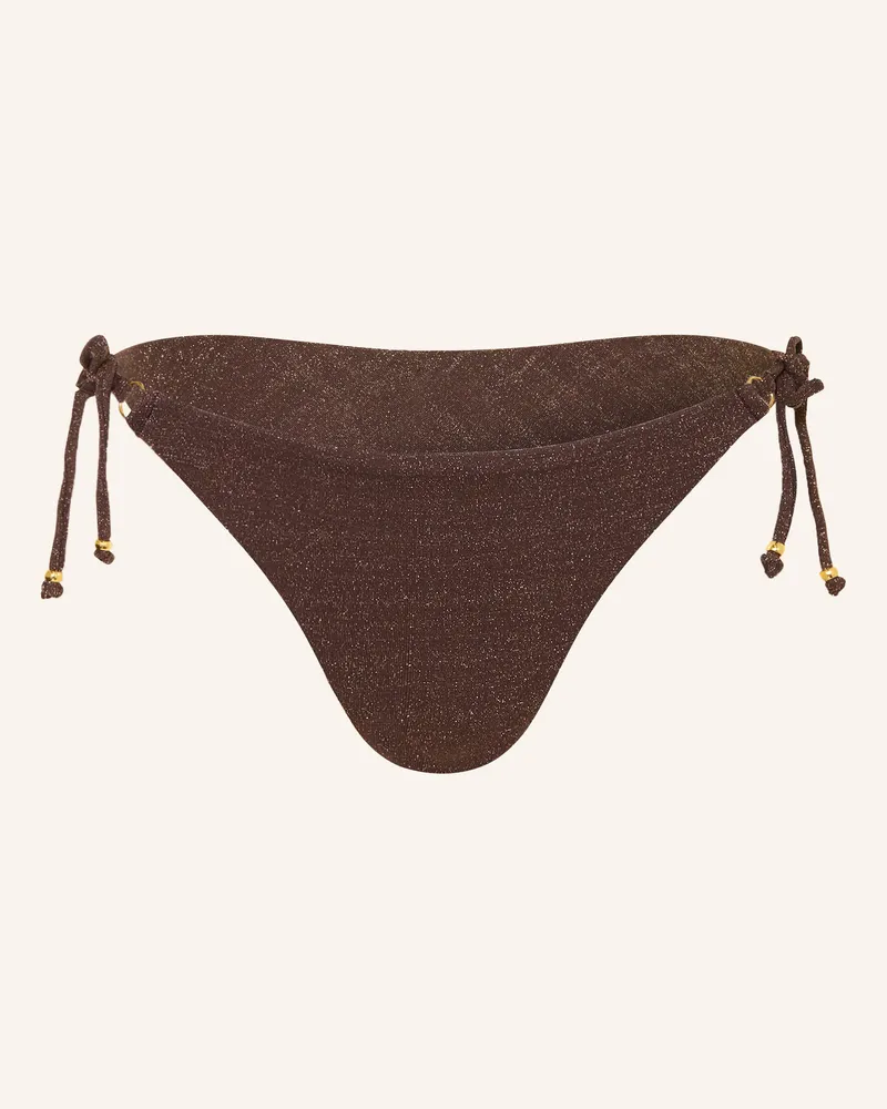 Banana Moon Triangel-Bikini-Hose Lina Lightglitter Mit Glitzergarn braun Dunkelbraun
