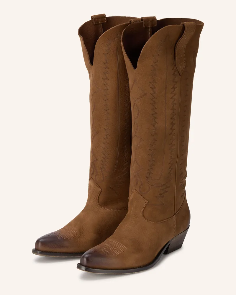 Golden Goose Cowboy Boots Wish Star braun Braun