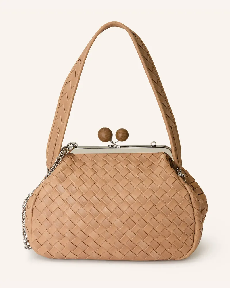 Max Mara Clutch PANCIA Hellbraun