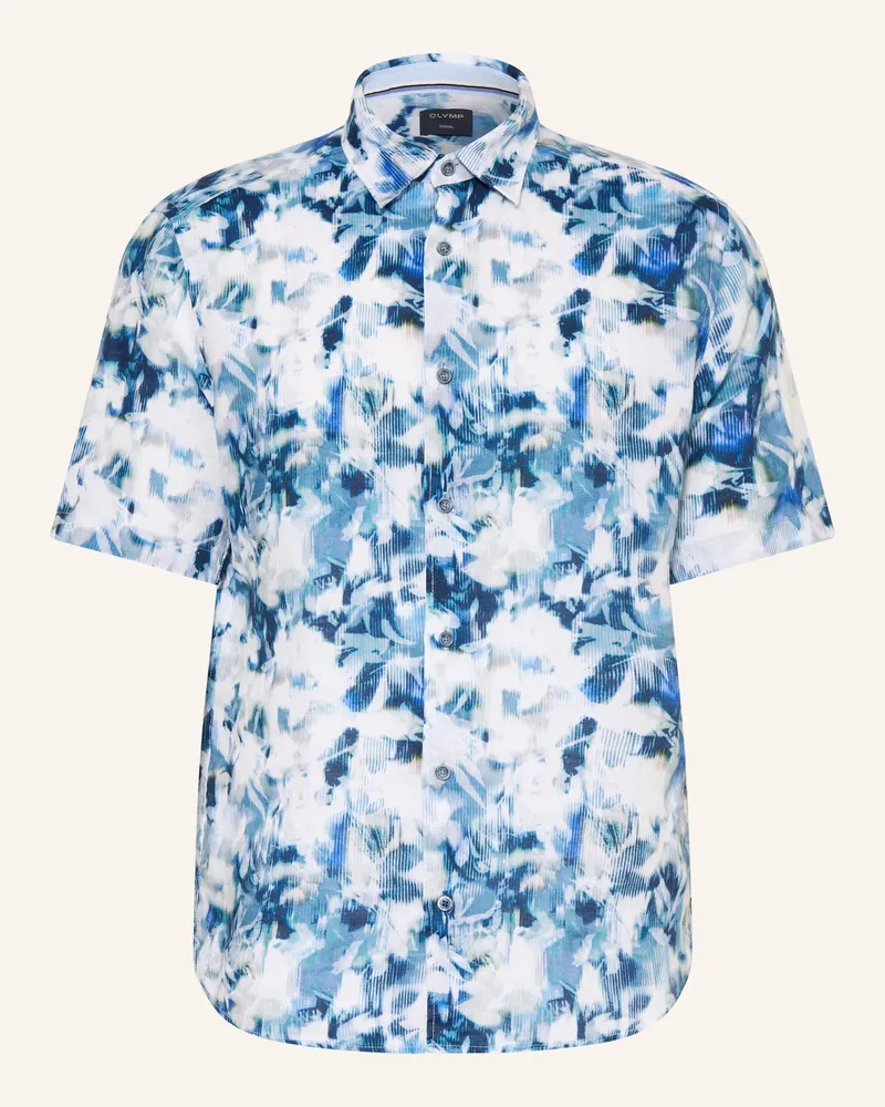 Olymp Kurzarm-Hemd Casual regular fit Blau