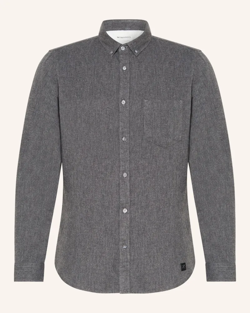 Nowadays Hemd Slim Fit grau Grau