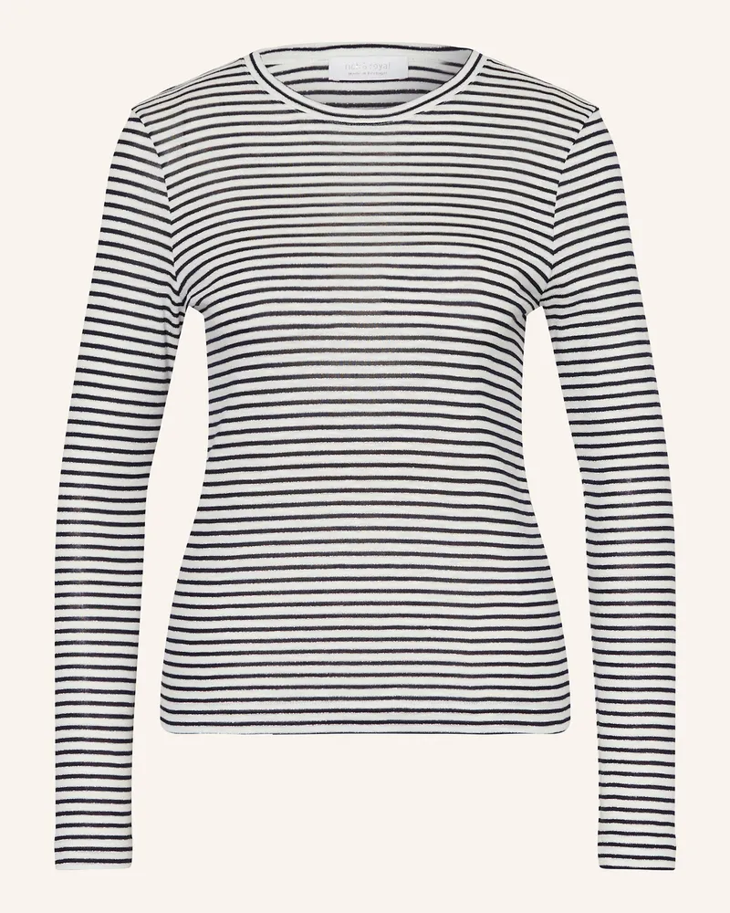 Rich&Royal Longsleeve mit Glitzergarn Dunkelblau