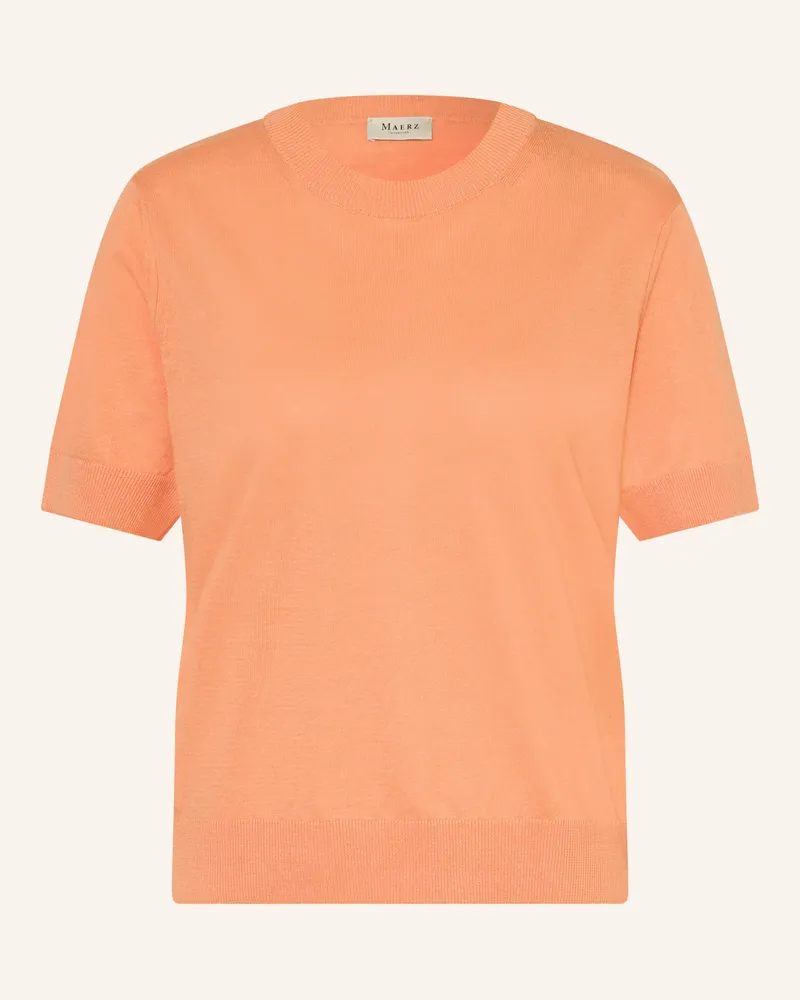 Maerz Strickshirt Mit Leinen orange Lachs