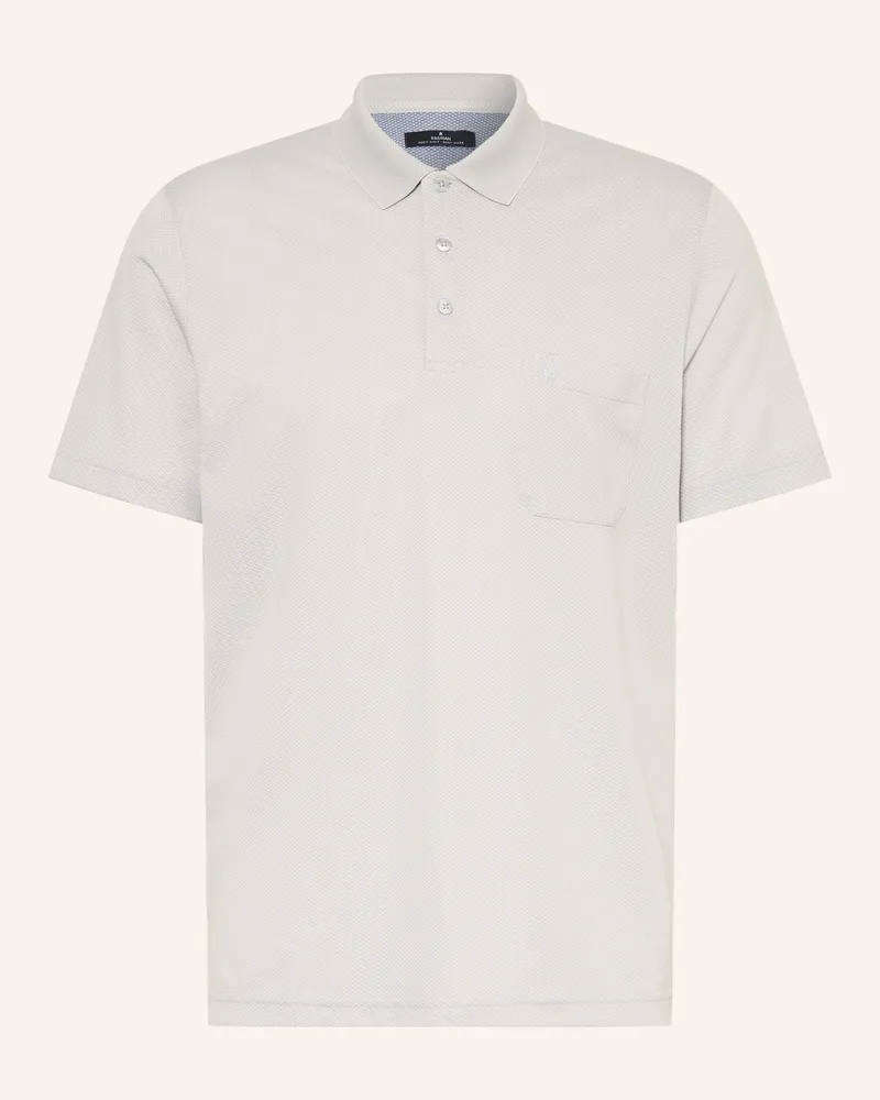Ragman Piqué-Poloshirt braun Grau