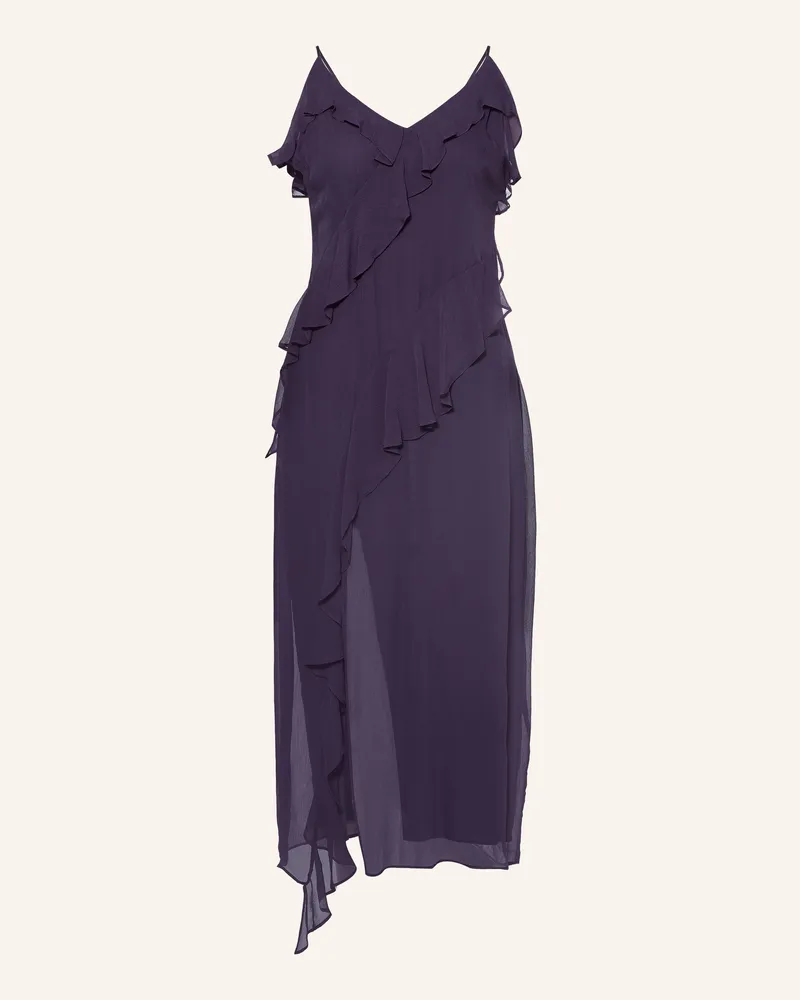 ba&sh Kleid Oceane Mit Volants lila Dunkellila
