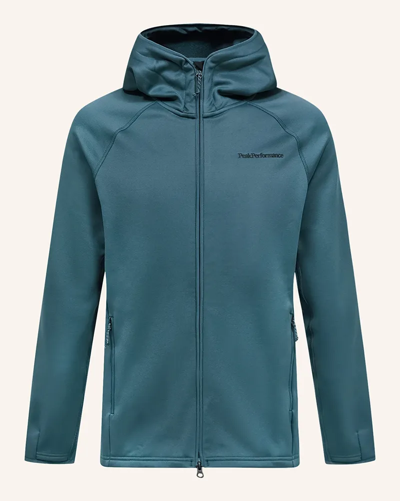 Peak Performance Midlayer-Jacke Zip Hood grau Blaugrau