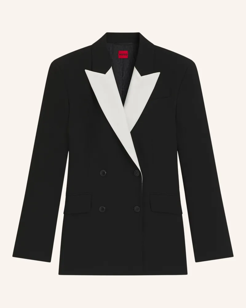 HUGO BOSS Blazer AZUNA Regular Fit Schwarz