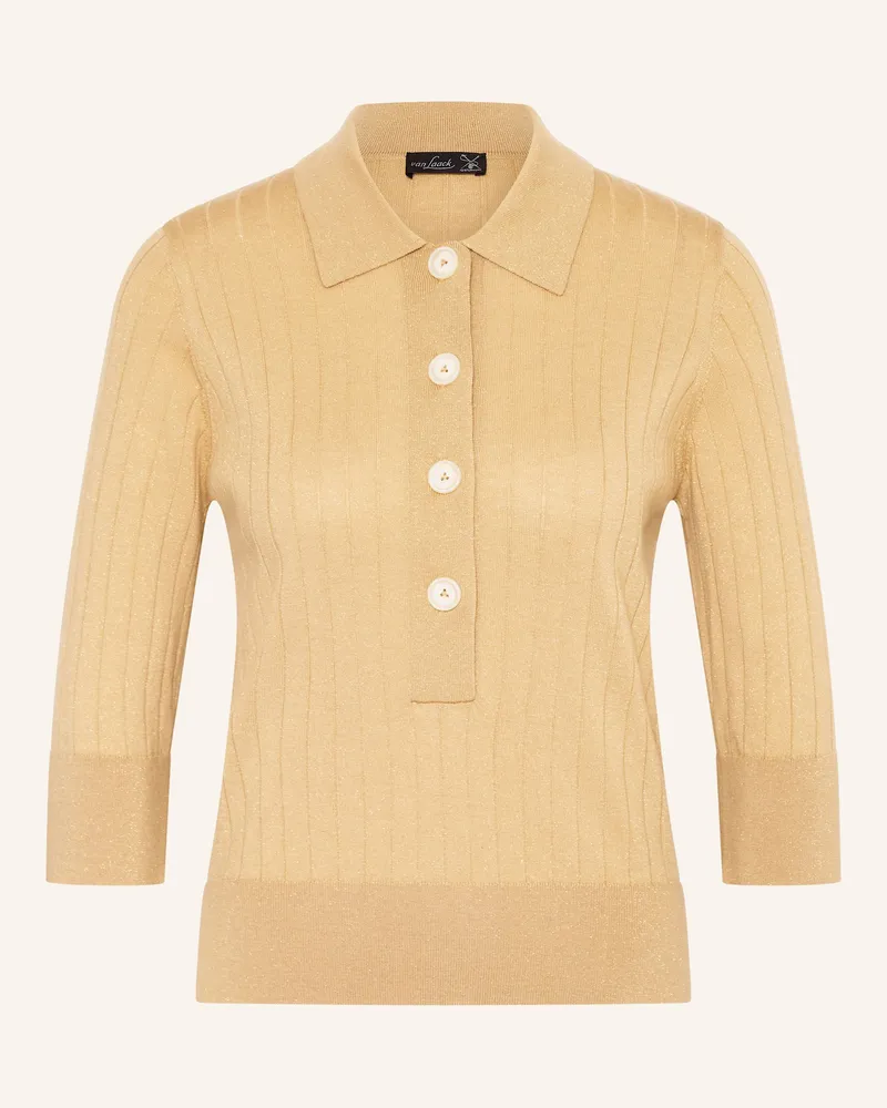 van Laack Pullover VL-SAIGIE-XX mit 3/4-Arm und Glitzergarn Gold