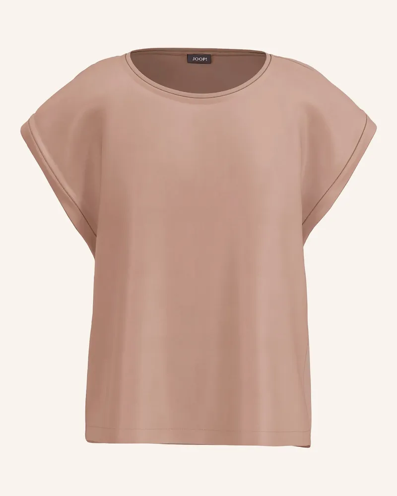 JOOP! Blusenshirt TAILA im Materialmix Hellbraun