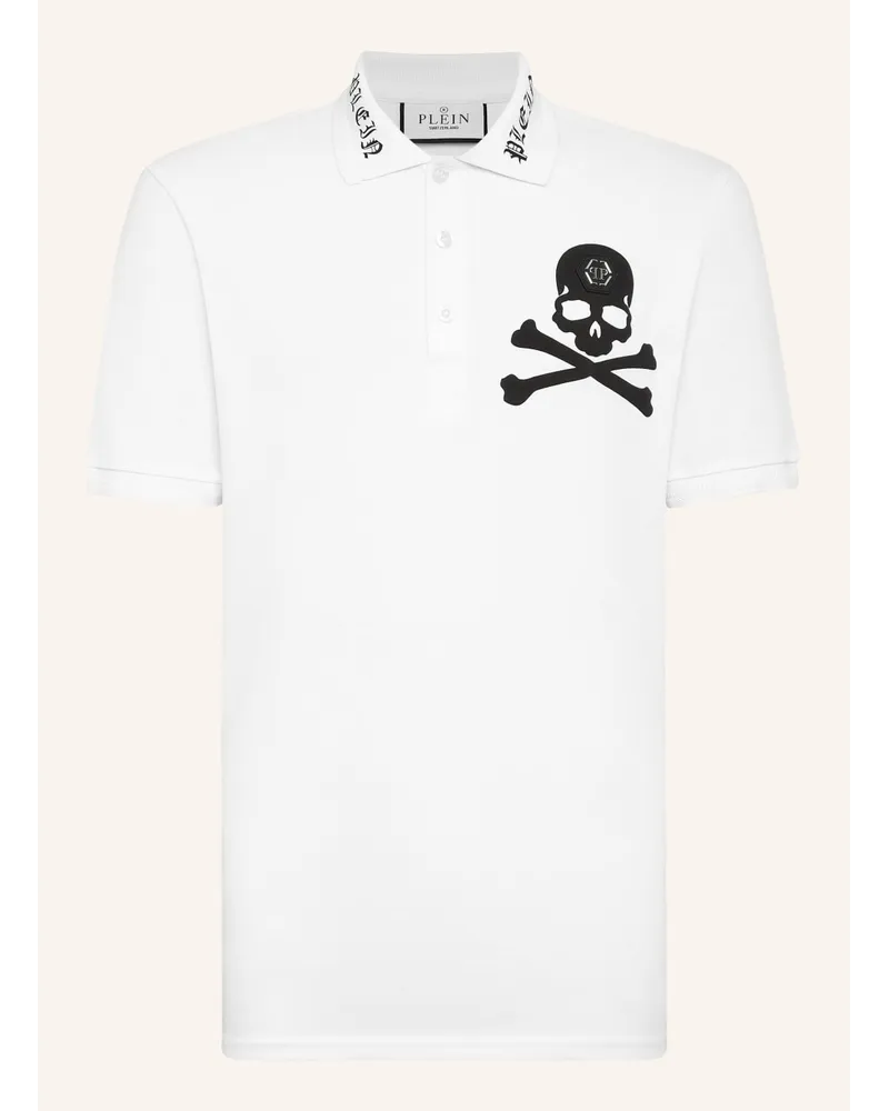 Philipp Plein Poloshirt SKULL & BONES Weiss