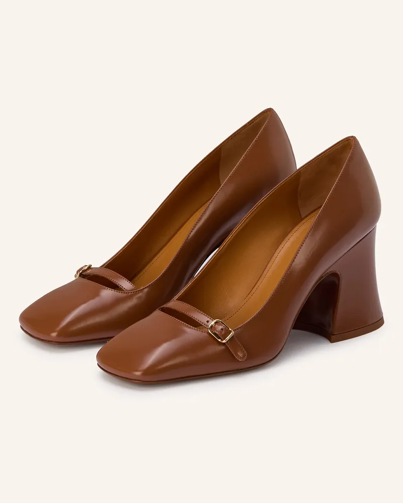 Chloé Mary-Jane-Pumps Janis braun Cognac