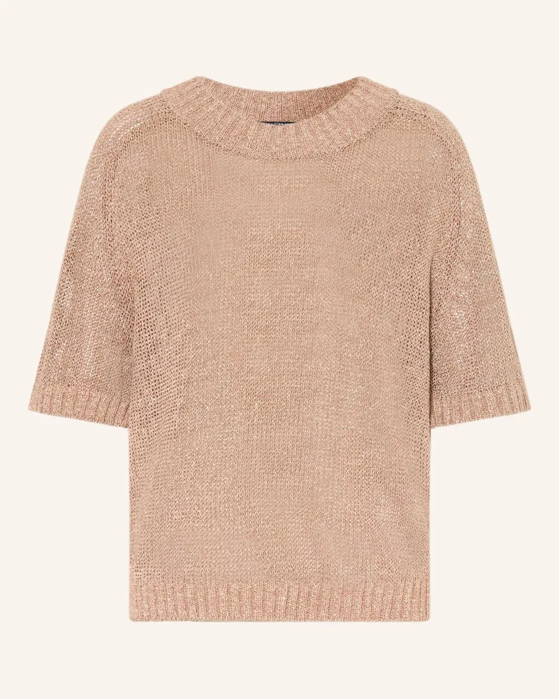 Luisa Cerano Strickshirt Aus Leinen Mit Glitzergarn rosa Altrosa